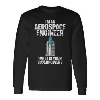 Aerospace Engineer Rocket Scientist Space Aeronautical Long Sleeve T-Shirt - Thegiftio UK