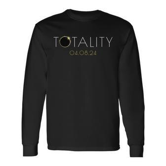 Aesthetic American Totality Solar Lunar Eclipse Long Sleeve T-Shirt | Mazezy