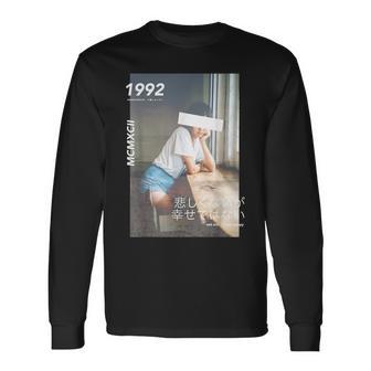 Aesthetic Japanese Vintage Streetwear Fashion Graphic Long Sleeve T-Shirt - Monsterry CA