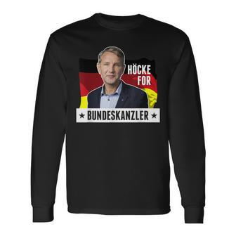 Afd Höcke For Bundeskanzler Pro Afd Björn Höcke Politics Langarmshirts - Seseable