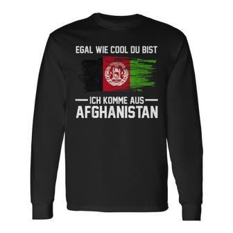 Afghan Afghan Flag Afghan Afghan Langarmshirts - Seseable