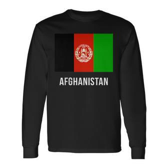 Afghanistan Afghan Flag Langarmshirts - Seseable