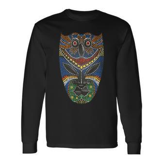 African Mask Tribal Africa African Warrior Long Sleeve T-Shirt - Monsterry AU