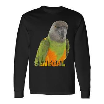 African Senegal Parrot Image & Word Long Sleeve T-Shirt - Monsterry DE