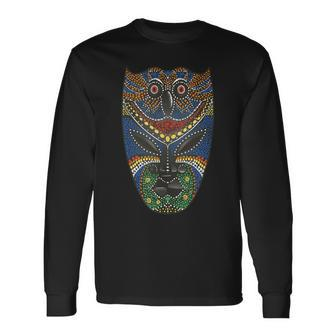 African Traditional Mask Long Sleeve T-Shirt - Monsterry CA