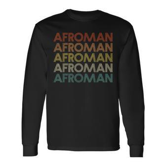 Afroman Vintage Retro Long Sleeve T-Shirt - Monsterry