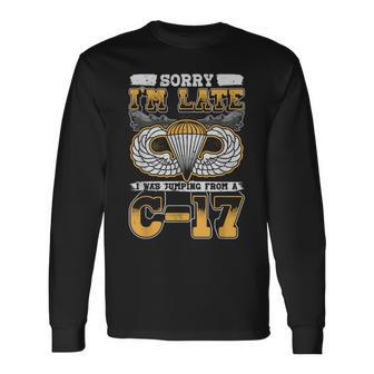 Airborne Division Paratrooper C-17 Long Sleeve T-Shirt - Monsterry UK