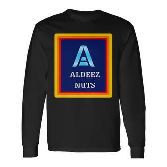 Aldeez Nuts Meme Deez Nuts Corner Logo Long Sleeve T-Shirt - Monsterry UK