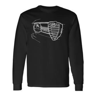 Alfa Car Drivers Elegante Rejilla De Coche Camiseta de manga larga - Regaloses