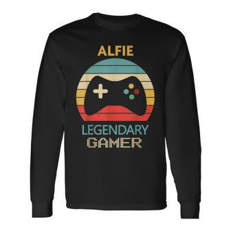 Alfie Name Personalised Legendary Gamer Long Sleeve T-Shirt - Seseable