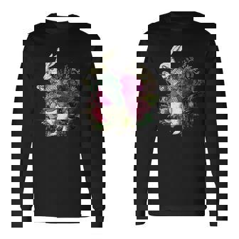 Alice Wonderland Rabbit Pocket Watch Langarmshirts - Seseable