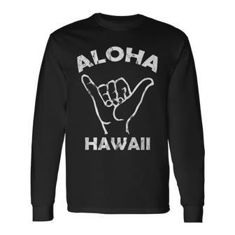 Aloha Hawaii Shaka Sign Surf Long Sleeve T-Shirt - Monsterry UK