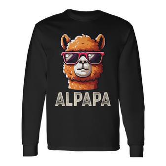 Alpapa Alpaka Lamaatertagsgeschenk Papa Spruchatertag Langarmshirts - Geschenkecke