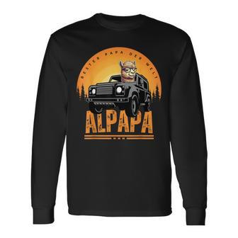 Alpapa Alpakaatertag Bester Papa Del Welt Alpakaatertag Langarmshirts - Geschenkecke