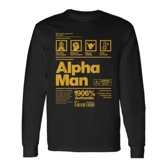Alpha African 1906 Fraternity Information Description Long Sleeve T-Shirt - Seseable