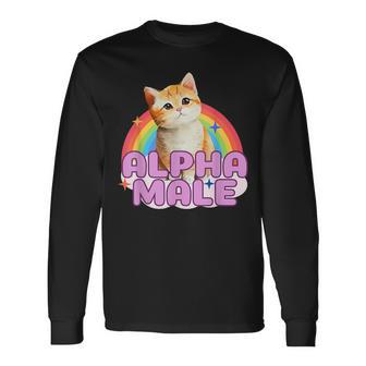 Alpha Male Cat Kitten Langarmshirts - Seseable