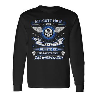 Als Gott Michor 18 Jahren Schuf Grinste Er 18Th Birthday S Langarmshirts - Geschenkecke