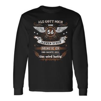 Als Gott Michor 56 Jahren Schuf Grinste Er Das Wird German L Langarmshirts - Geschenkecke