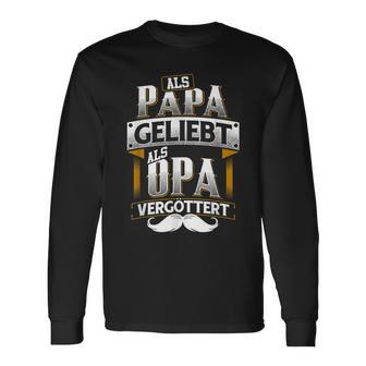 Als Papa Liebt Als Opa Vergöttert German Language Langarmshirts - Seseable