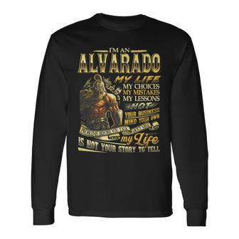 Alvarado Family Name Alvarado Last Name Team Long Sleeve T-Shirt - Seseable