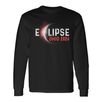 America Solar Totality Eclipse 2024 Ohio 40824 Long Sleeve T-Shirt | Mazezy