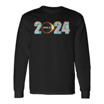 America Spring Eclipse 2024 Total Solar Eclipse April 8 2024 Long Sleeve T-Shirt - Monsterry AU