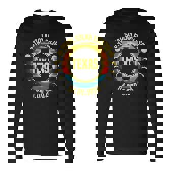 America Total Solar Eclipse April 8 2024 Texas Usa Totality Long Sleeve T-Shirt | Mazezy