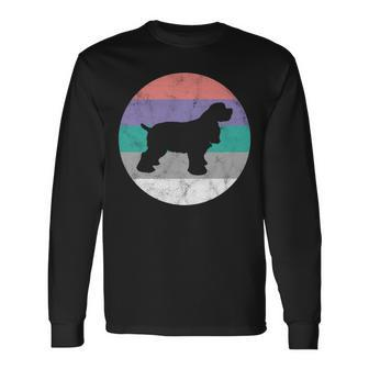 American Cocker Spaniel For Women & Girls Retro Long Sleeve T-Shirt | Mazezy