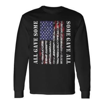 American Flag 4Th Of July Memorial Day Stars Stripes Patriot Long Sleeve T-Shirt - Monsterry