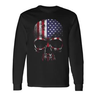 American Flag Usa Us Skull Langarmshirts - Geschenkecke