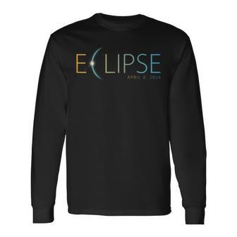 American Solar Eclipse 2024 Total Solar Eclipse April 8 2024 Long Sleeve T-Shirt | Mazezy