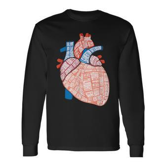 Anatomie Herz Für Kardiologie Doktoren Herz Anatomie Langarmshirts - Seseable