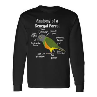 Anatomy Of A Senegal Parrot Long Sleeve T-Shirt - Monsterry DE