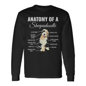 Anatomy Of A Sheepadoodle Long Sleeve T-Shirt - Seseable