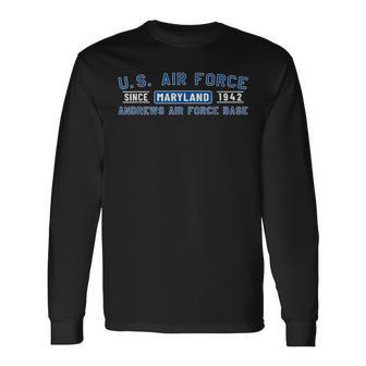 Andrews Afb Andrews Air Force Base Maryland Vintage Long Sleeve T-Shirt | Mazezy DE