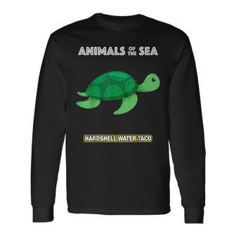 Animals Of The Sea Ocean Humor Meme Cute Turtle Long Sleeve T-Shirt - Monsterry DE