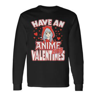 Anime Lover Valentines Day Anime Fans Ns Girls Boys Long Sleeve T-Shirt - Monsterry UK