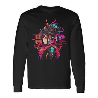 Anime Manga Cyberpunk Aesthetic Techwear Harajuku Punk Langarmshirts - Geschenkecke