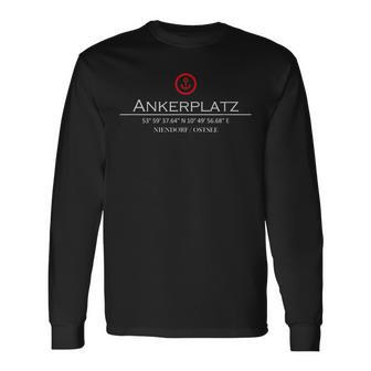 Ankerplatz Niendorf Ostsee By Muschelschubser Klamotten Langarmshirts - Seseable