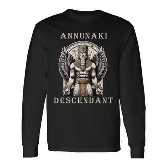 Annunaki Descendant Alien God Ancient Sumerian Mythology Long Sleeve T-Shirt | Mazezy
