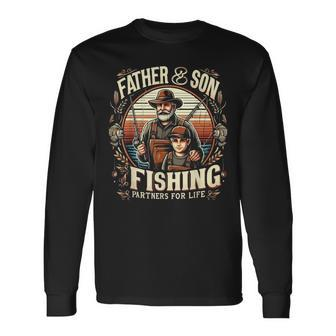 Apparel Dad And Son Fishing Partners For Life Fathers Day Long Sleeve T-Shirt - Seseable