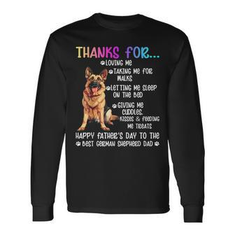 Apparel Thanks For Loving Me Happy Father's Day Best Dog Dad Long Sleeve T-Shirt - Seseable