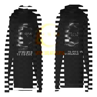 April 8 2024 Total Solar Eclipse Totality Eclipse Long Sleeve T-Shirt | Mazezy