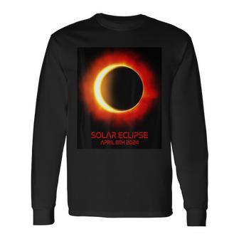 April 8Th 2024 Total Solar Eclipse 2024 Long Sleeve T-Shirt - Monsterry UK