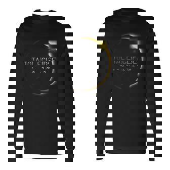 April 8Th 2024 Total Solar Eclipse Totality Solar Eclipse Long Sleeve T-Shirt | Mazezy