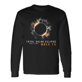 April 9 2024 Eclipse Solar Total Waco Tx Eclipse Lover Watch Long Sleeve T-Shirt | Mazezy