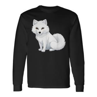 Arctic Fox Artic Animals Cute Artic Fox Lover Pajamas Long Sleeve T-Shirt - Thegiftio UK