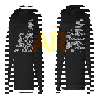 Argentina Human-Flag Letter A And Letter R Argentina Long Sleeve T-Shirt - Seseable