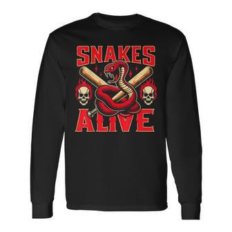 Arizona Vintage Baseball Arizona Snakes Alive Long Sleeve T-Shirt - Seseable
