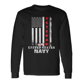 Armed Forces Us Navy Vintage Veteran Long Sleeve T-Shirt - Monsterry DE